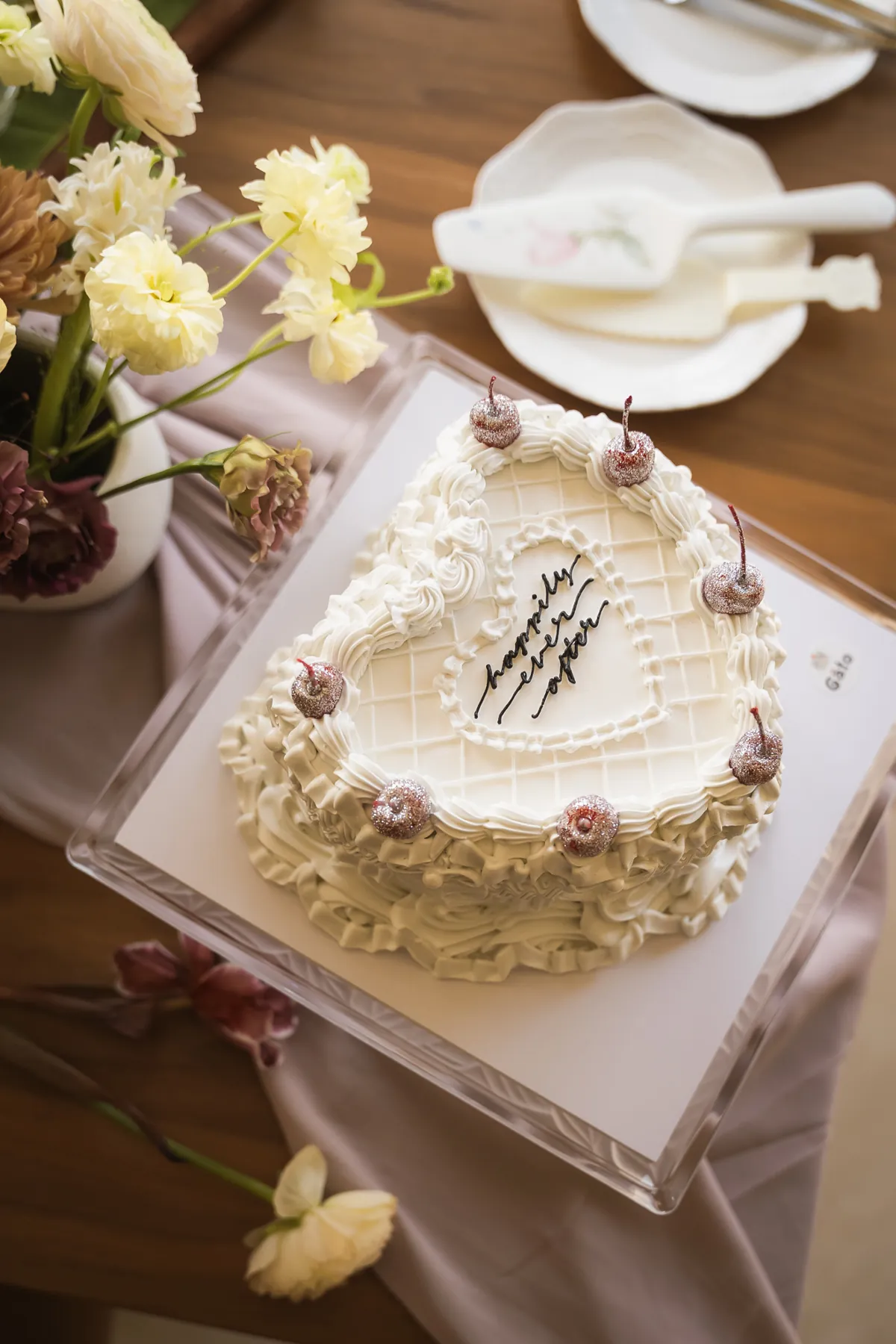 Wedding cake with flowers