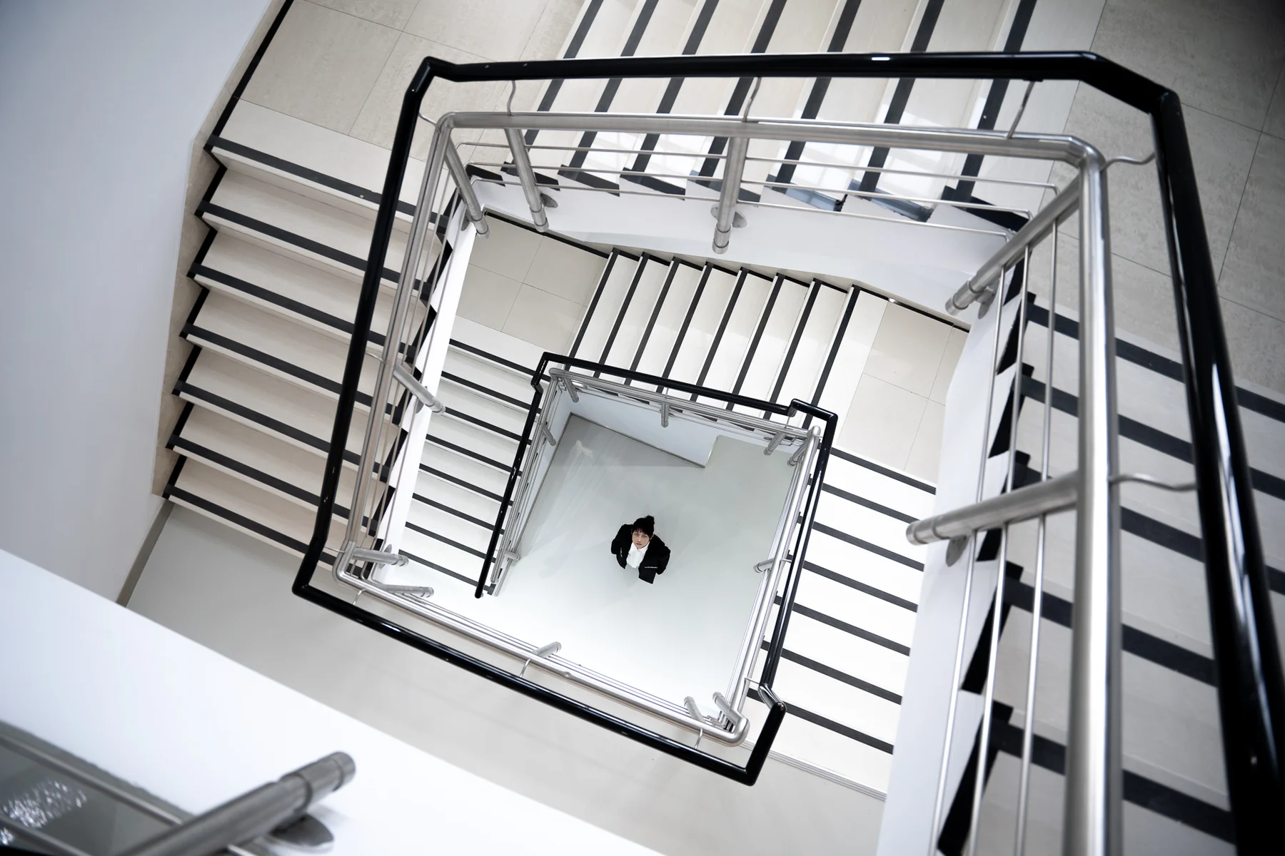 Spiral staircase seen from above