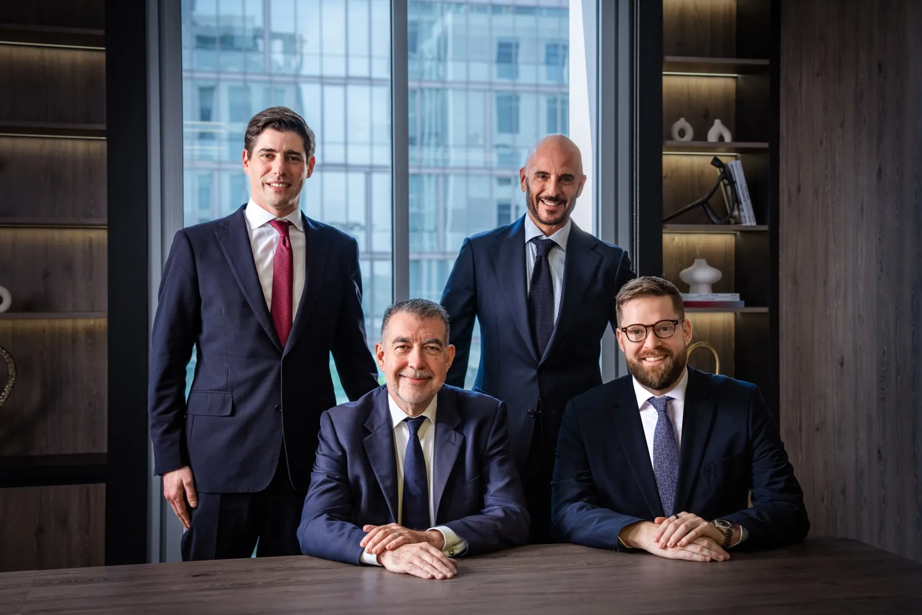 Leadership team portrait in a boardroom